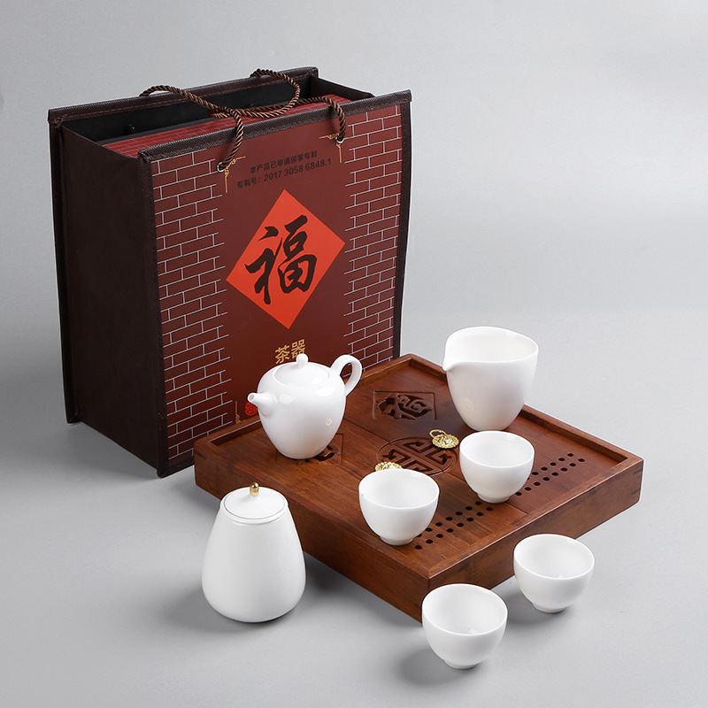 知者觉器 珐琅彩八件套茶具,广西南宁臣古都贸易有限公司