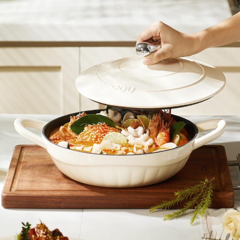 OOU  多功能珐琅锅铸铁锅28CMCJ0083W