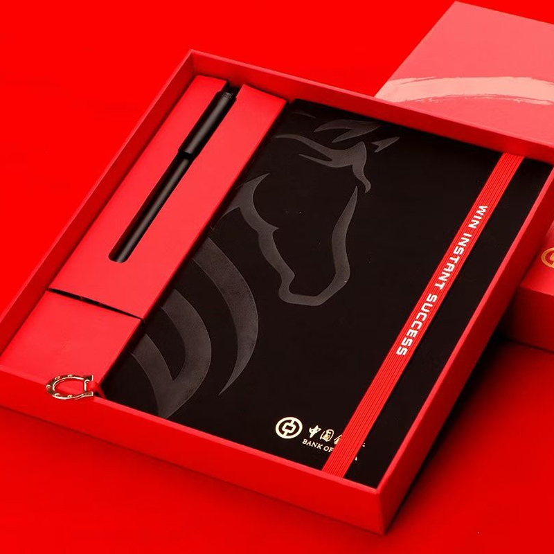 天马新程绑带本签字笔套装