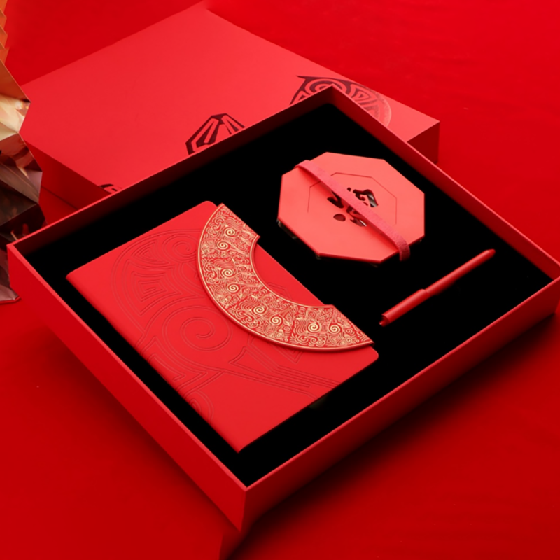 天马新程年历本旋转灯笔礼盒