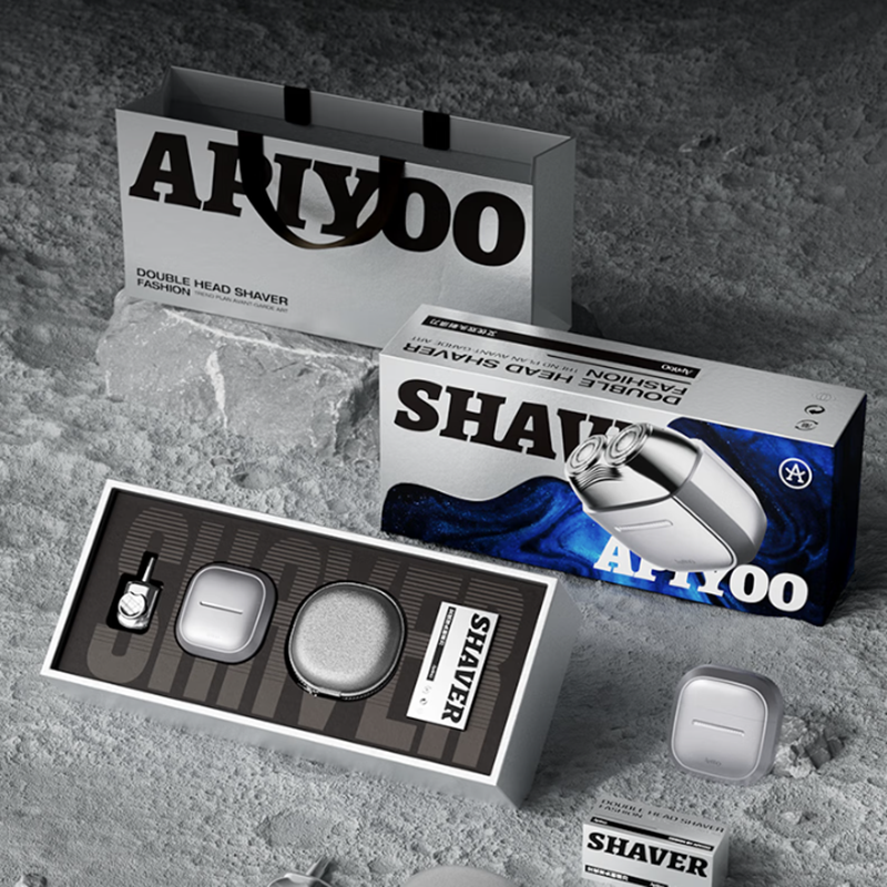 艾优  银色潮流剃须刀礼盒装T23