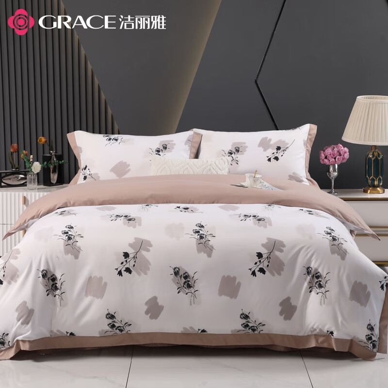 洁丽雅  莫奈花园暖绒四件套JLY-YHE109
