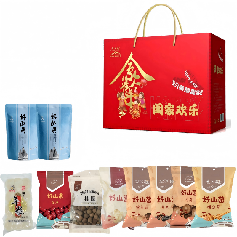 山义雨  香菇木耳杏鲍菇礼盒1596g