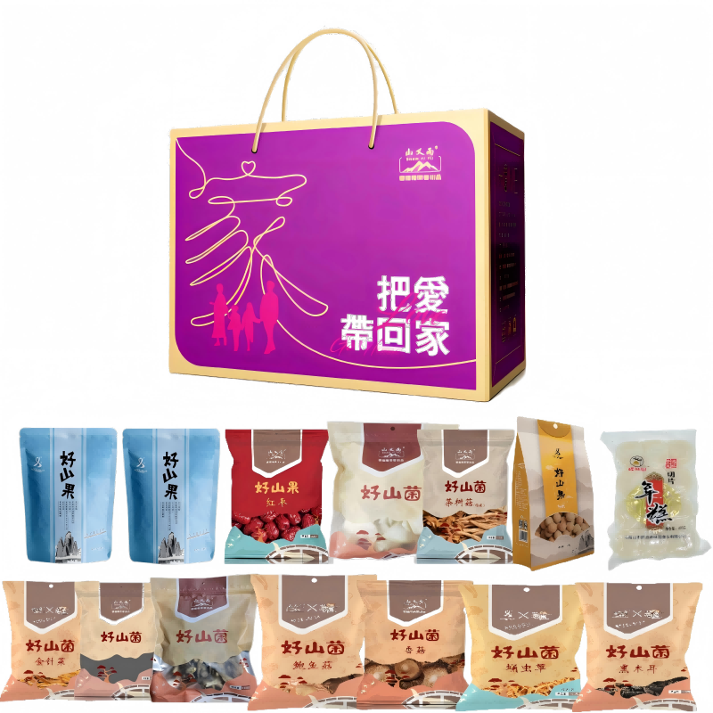 山义雨  香菇木耳花菇莲子礼盒2416g