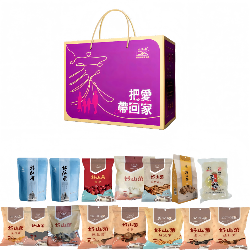 山义雨  香菇鹿茸菇茶树菇礼盒2534g