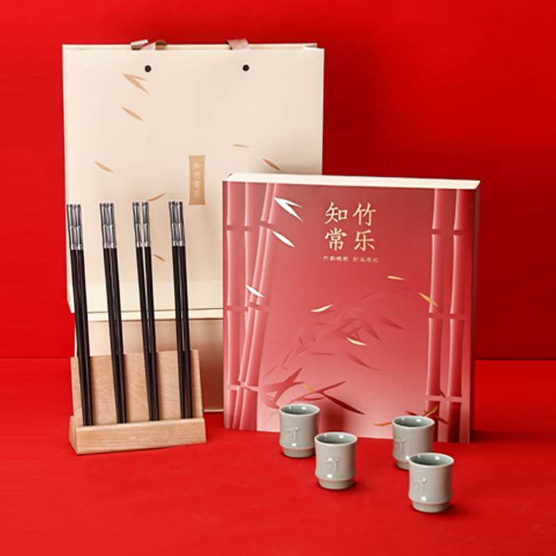 东作家  知竹常乐茶杯筷子礼盒