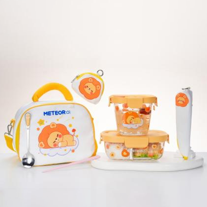 可美瑞特  狮子可美玻璃饭盒五件套YTKM/L5