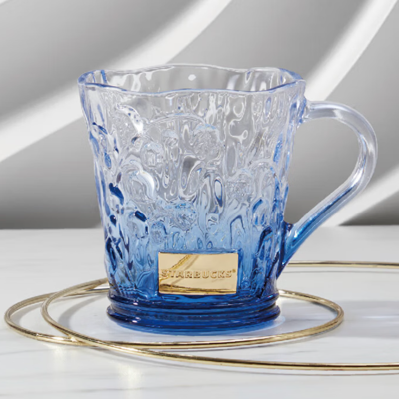 星巴克  铃兰款徽章玻璃杯415ml11179924
