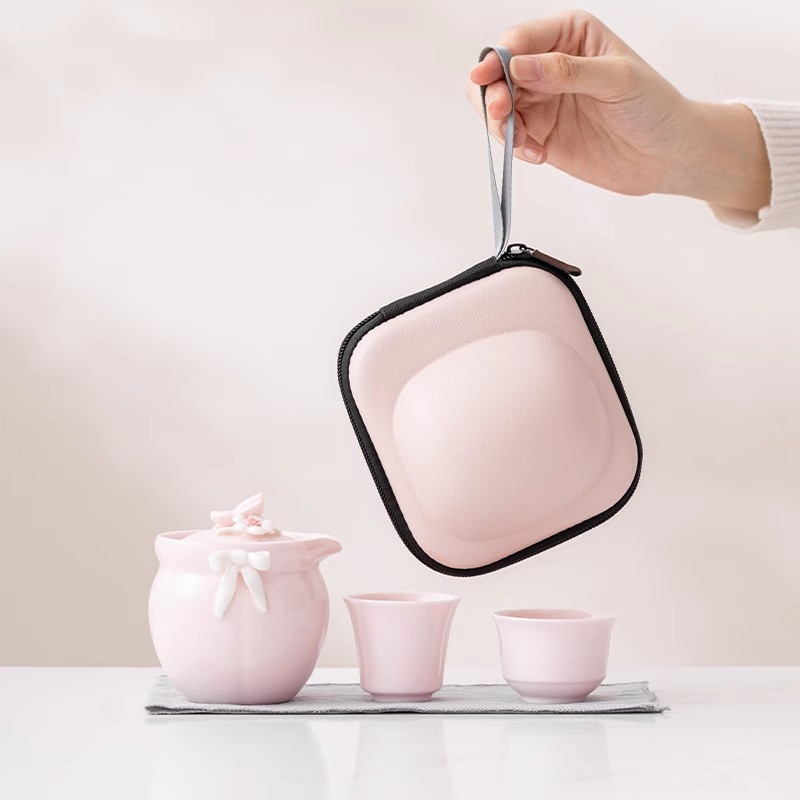 辞蕴  蝶恋花旅行茶具一壶两杯