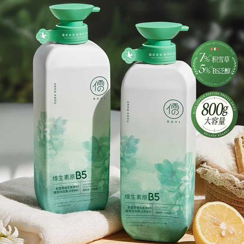 儒意  积雪草B5沐浴露单瓶800g