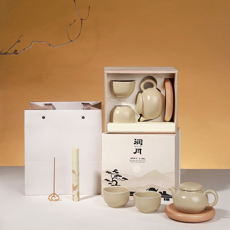 东作家  润月一壶两杯茶香套装
