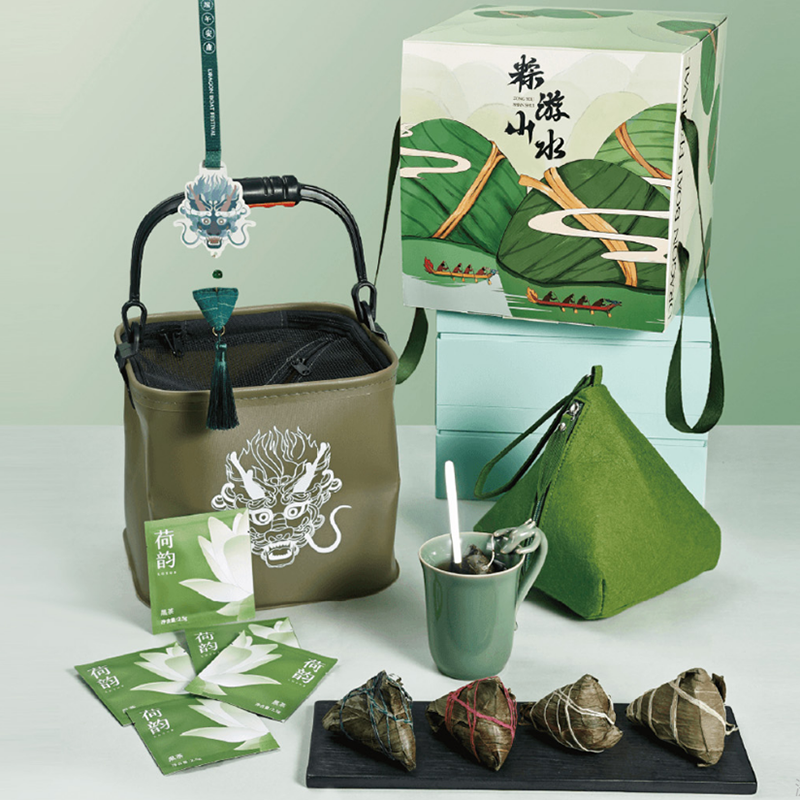 东作家  预售粽游山水茶杯粽子礼盒