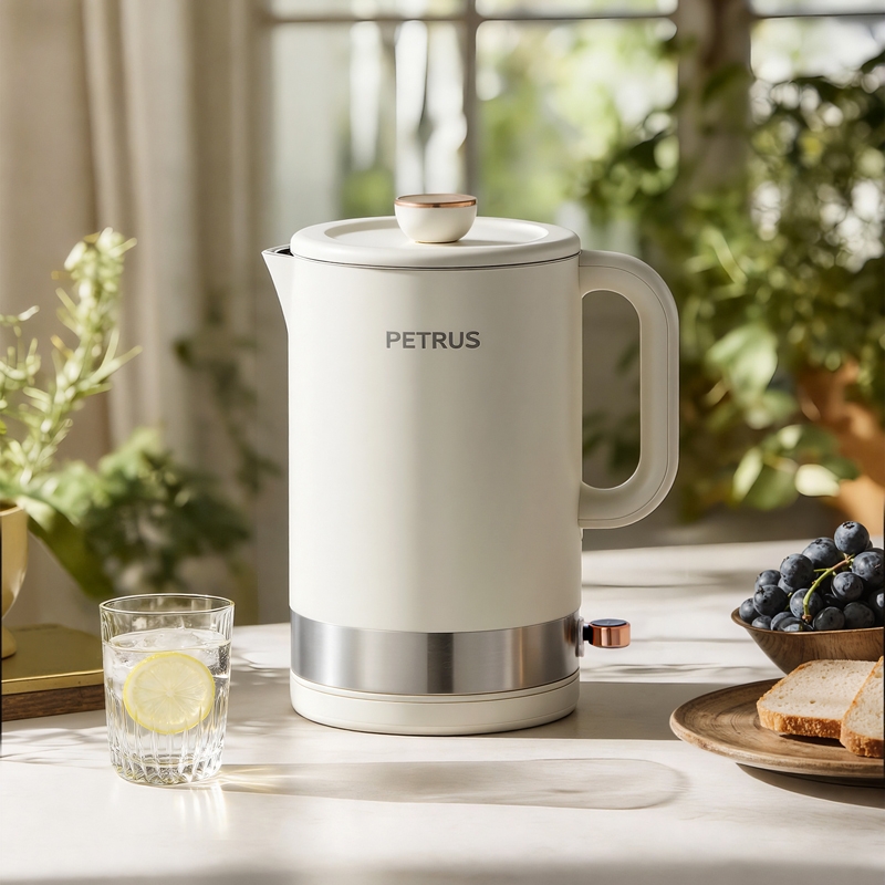 柏翠  家用全不锈钢接触双层电热水壶PE2800