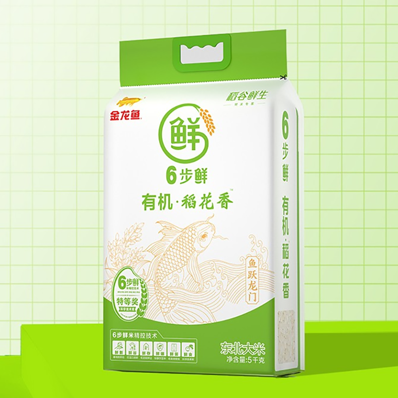 金龙鱼  6步鲜有机稻花香5kg