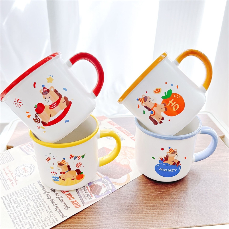 马年礼物满月礼早餐杯350ml8657