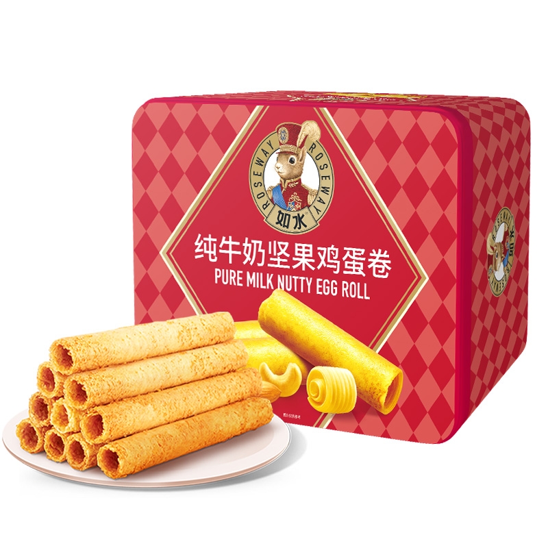 如水  坚果纯牛奶鸡蛋卷468g
