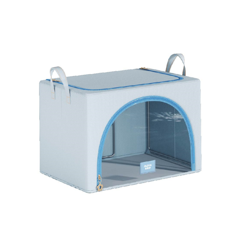 佳帮手 提手式大窗折叠收纳箱66L蓝色JBS-SNX-TDC66-BU