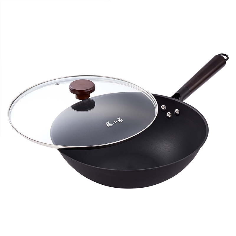 张小泉  满庭芳精铁炒锅带锅盖32cmC33470100