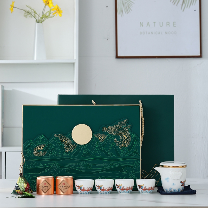 燚器  茶具套装茶礼粗陶羊脂玉