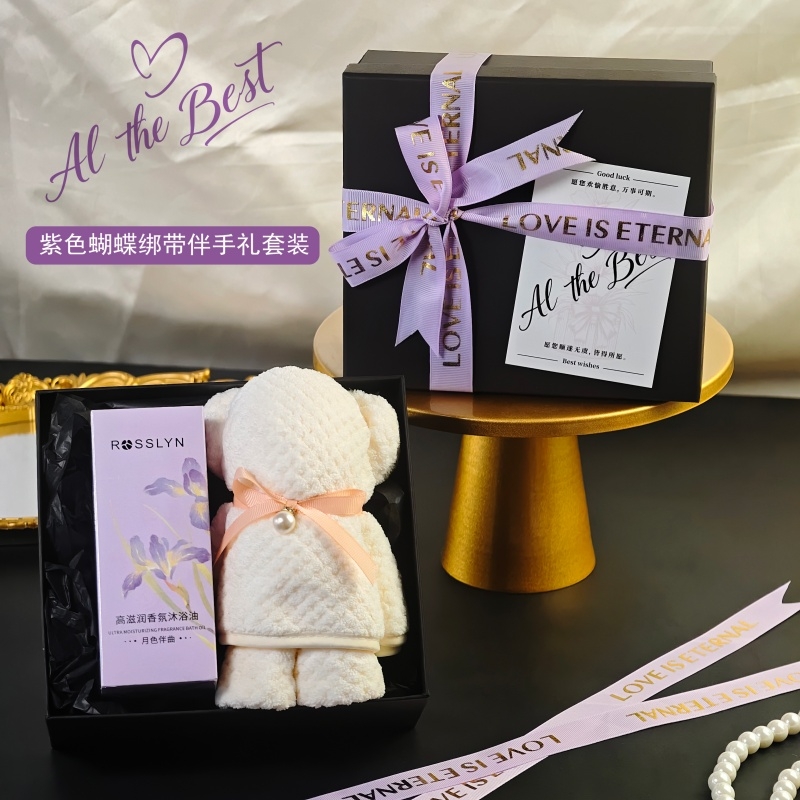 上白石  大毛巾熊沐浴油女神节伴手礼贺卡ZBE-005