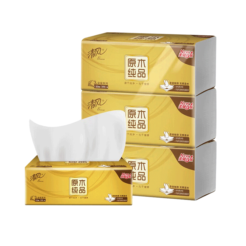 清风  金装抽纸3层130抽*3包