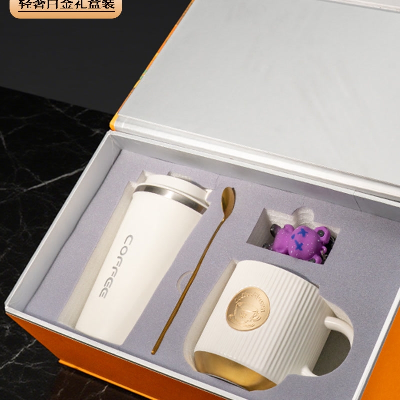 湖里堂  高档礼盒保温杯陶瓷咖啡杯定制LHBWB001