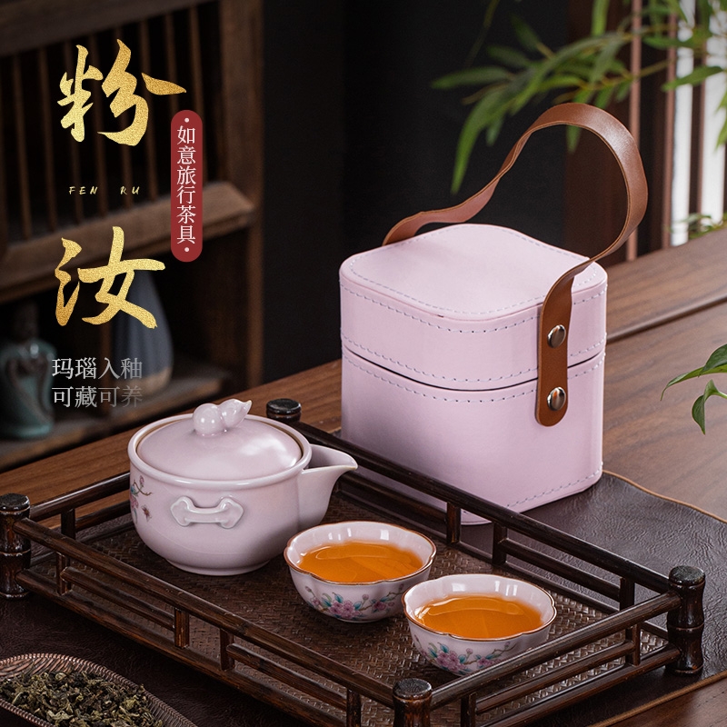 瓷伽什  花开富贵汝窑旅行快客CJS-RY-018