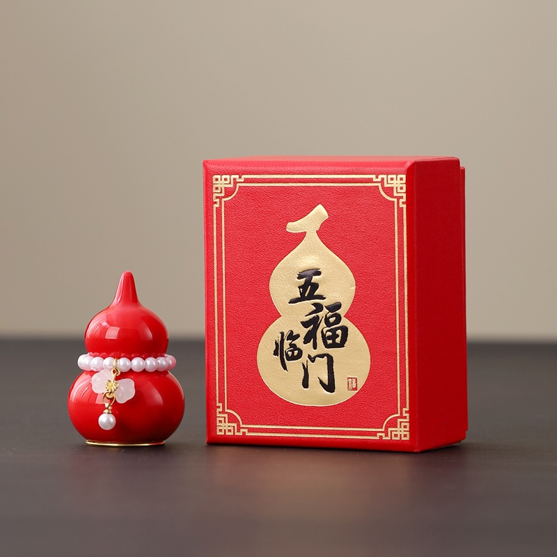 瓷伽什  开门红葫芦摆件五福临门CJS-YZY-020