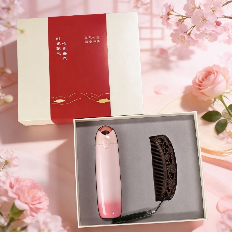 福礼掌柜  红妆木韵礼盒口红保温杯木梳礼盒FLZG-023