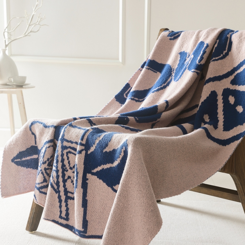 萱遇家纺  花样贴身盖毯-粉Q-C7100