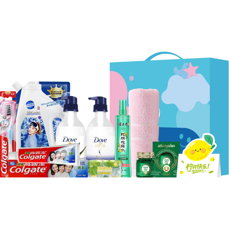 蔬果园  多芬龙虎国货夏凉洗护礼盒9件套QLYI-260321