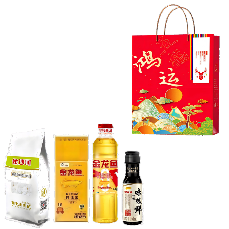 金龙鱼  米面油五福鸿运礼盒2050g