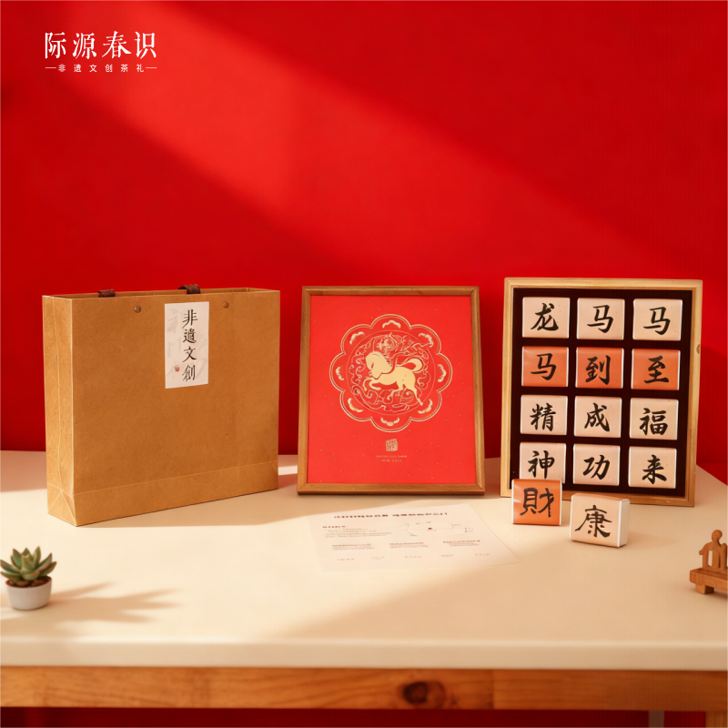 际源春识  文创画框茶礼特级祁红72g