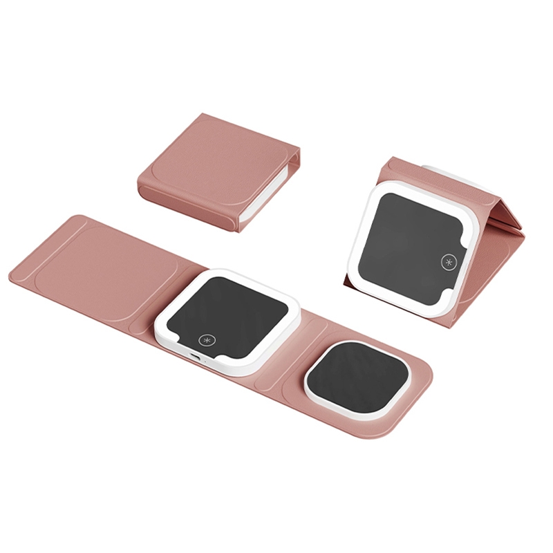 适印  LED美妆镜小魔镜皮套小化妆镜MI24019