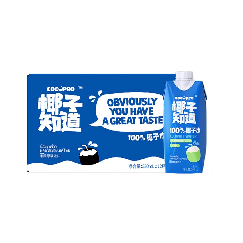 椰子知道  椰子水330ml*12