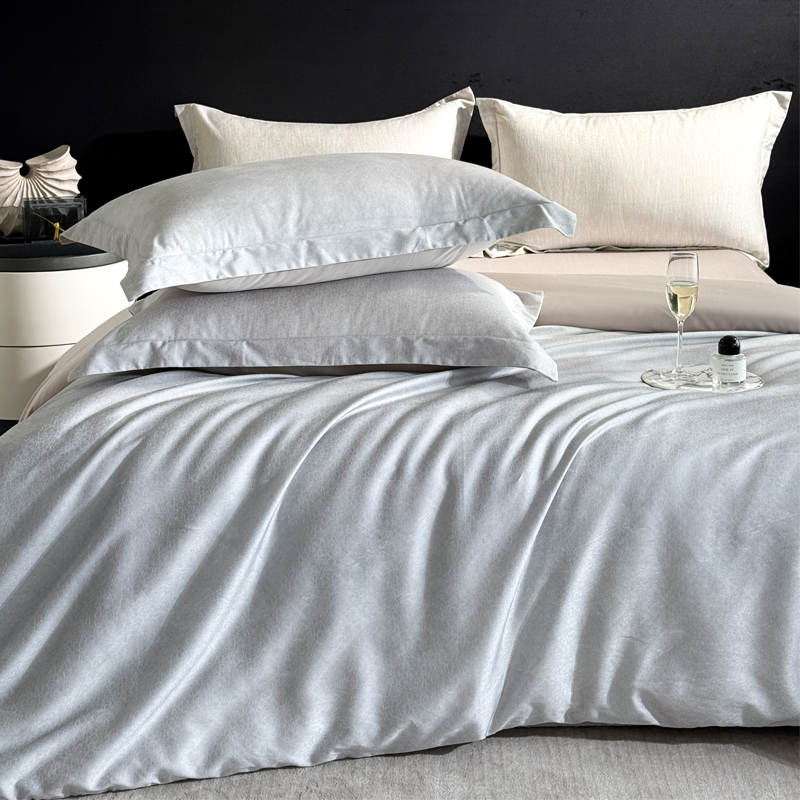 皮尔卡丹  60支天丝四件套流绪微梦银灰