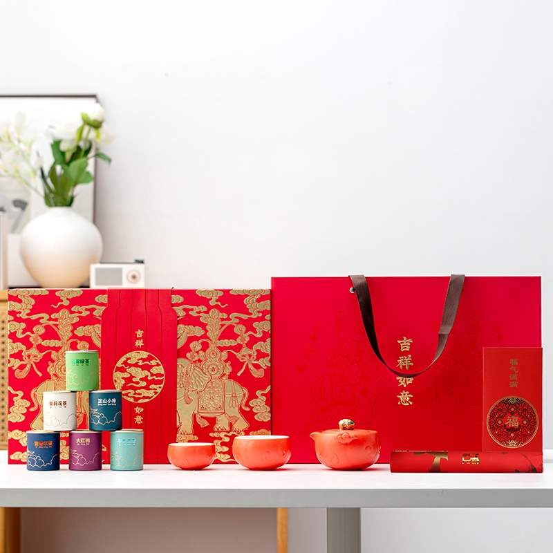 沏一杯茶  吉祥如意X款吉象茶具礼盒套装