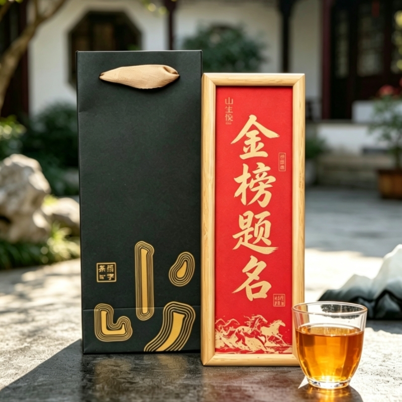 山生悦  高考祝福文创伴手礼定制活字黑茶