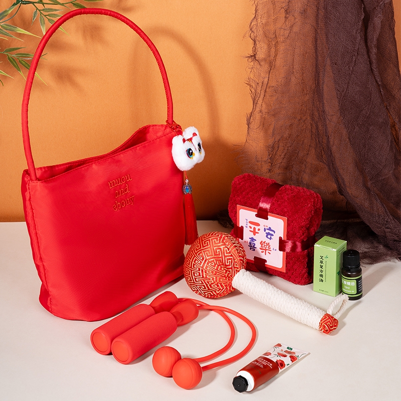 承夏文化  中国红开运醒狮健康有艾礼盒CX2025-Q30