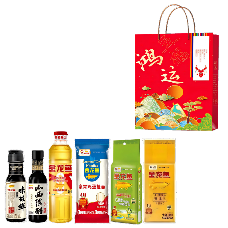 金龙鱼  米面油调味品礼盒2200g
