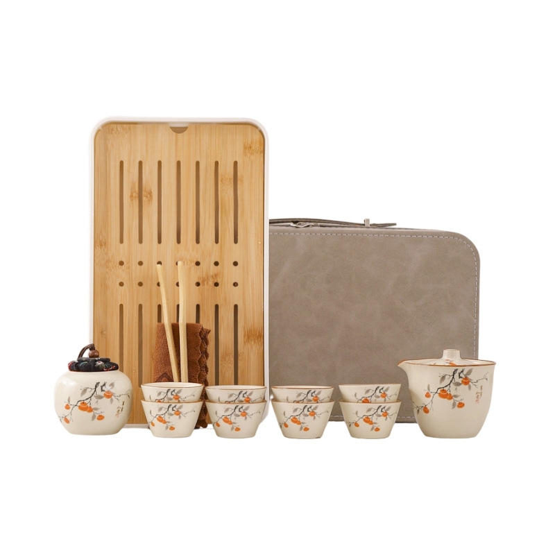 辞蕴  柿柿如意旅行茶具套装