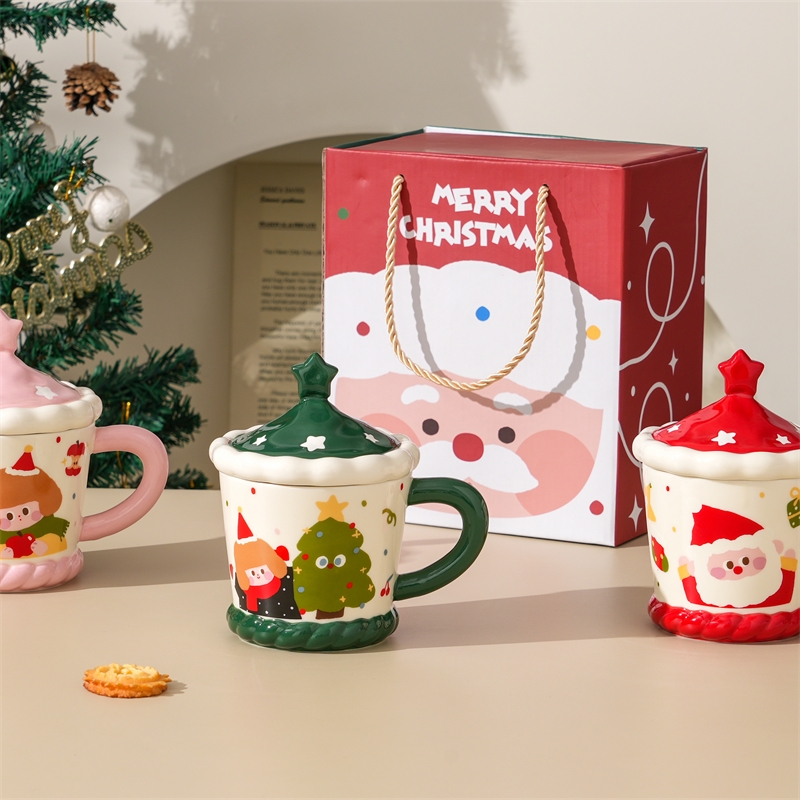 欢乐圣诞陶瓷杯礼盒装480ml7033-1