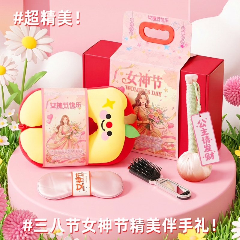 上白石  眼罩艾草锤镜子头梳香片u形枕套组WMF-001