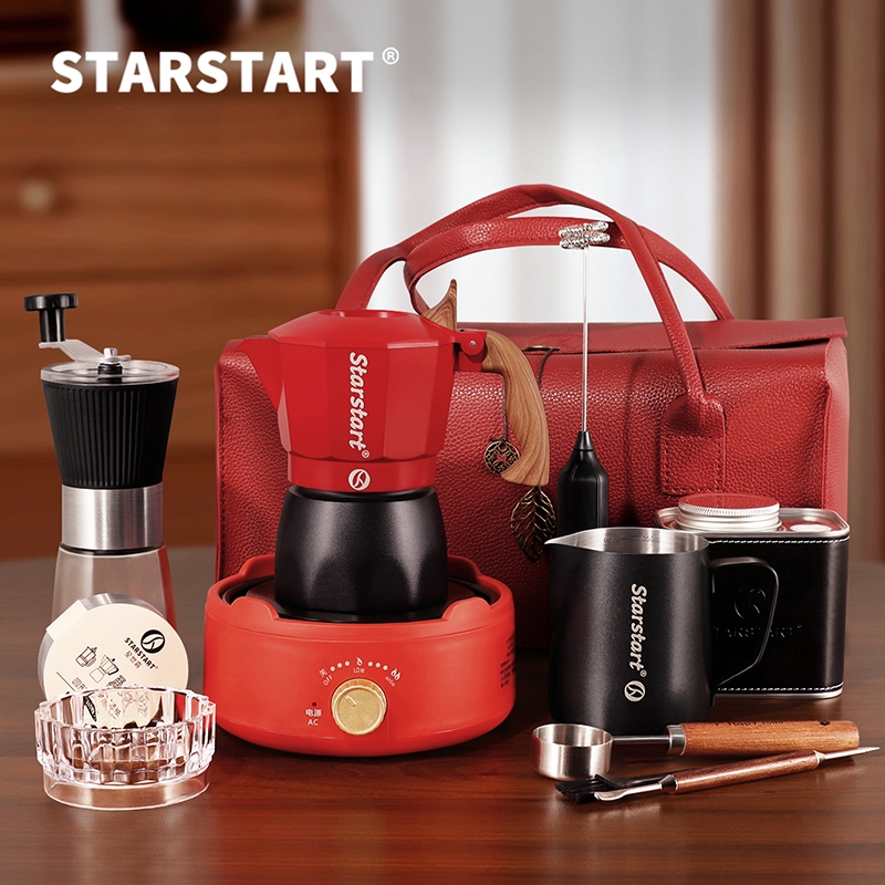 星世嘉 皮箱摩卡壶双阀套装