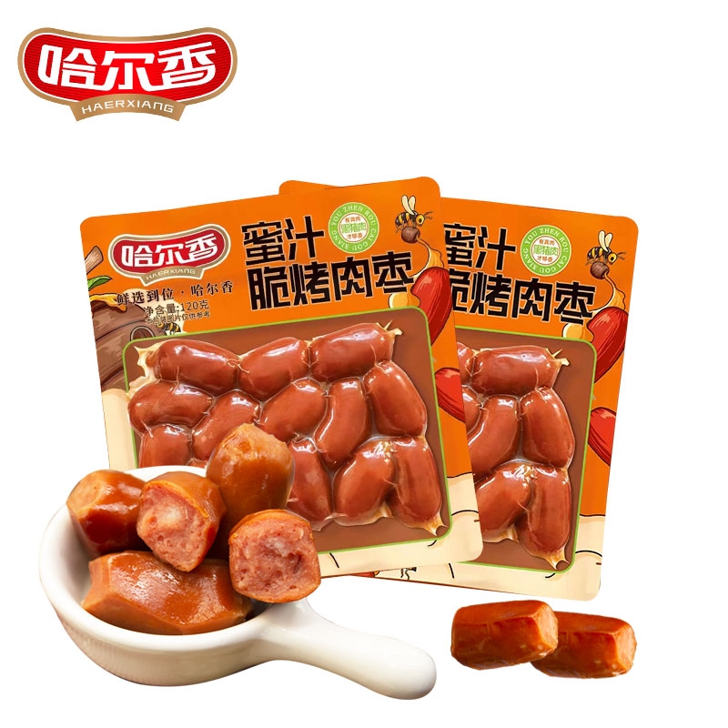 哈尔香  蜜汁脆烤肉枣120g*5袋