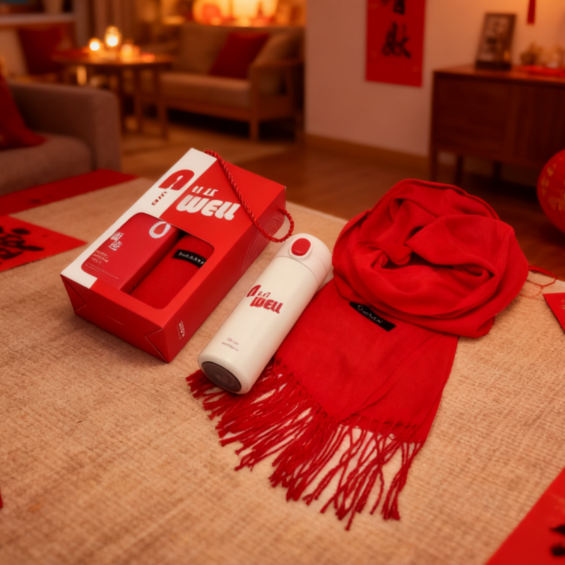 优品尚竹  围巾保温杯套装B11W1