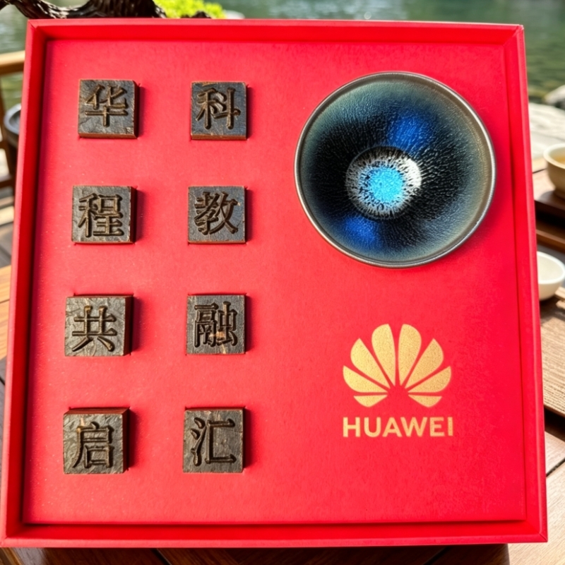 山生悦  校企会议活动文创礼品定制活字茶