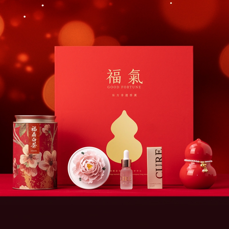 茶汀  福氣非遗手捏花香薰茶叶套装