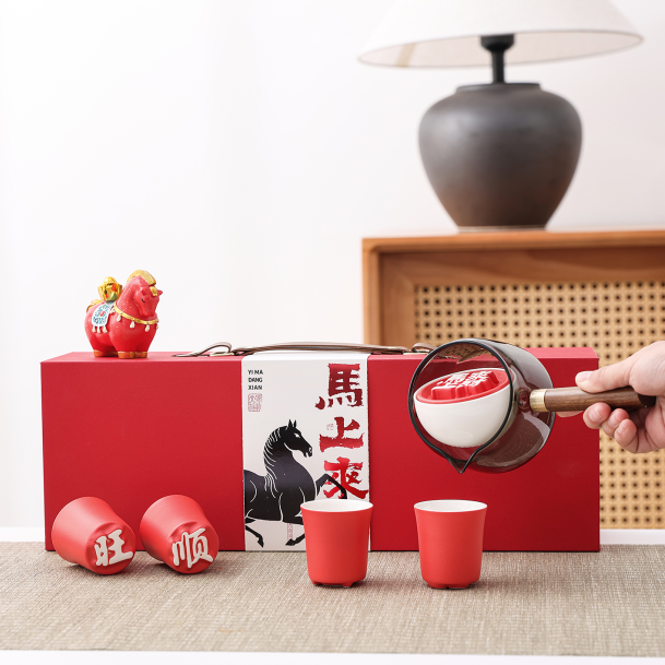 器可如瓷  马上来财转转壶茶具套装