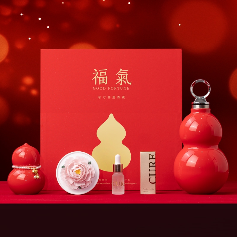 茶汀  福氣非遗手捏花焖泡壶香薰套装